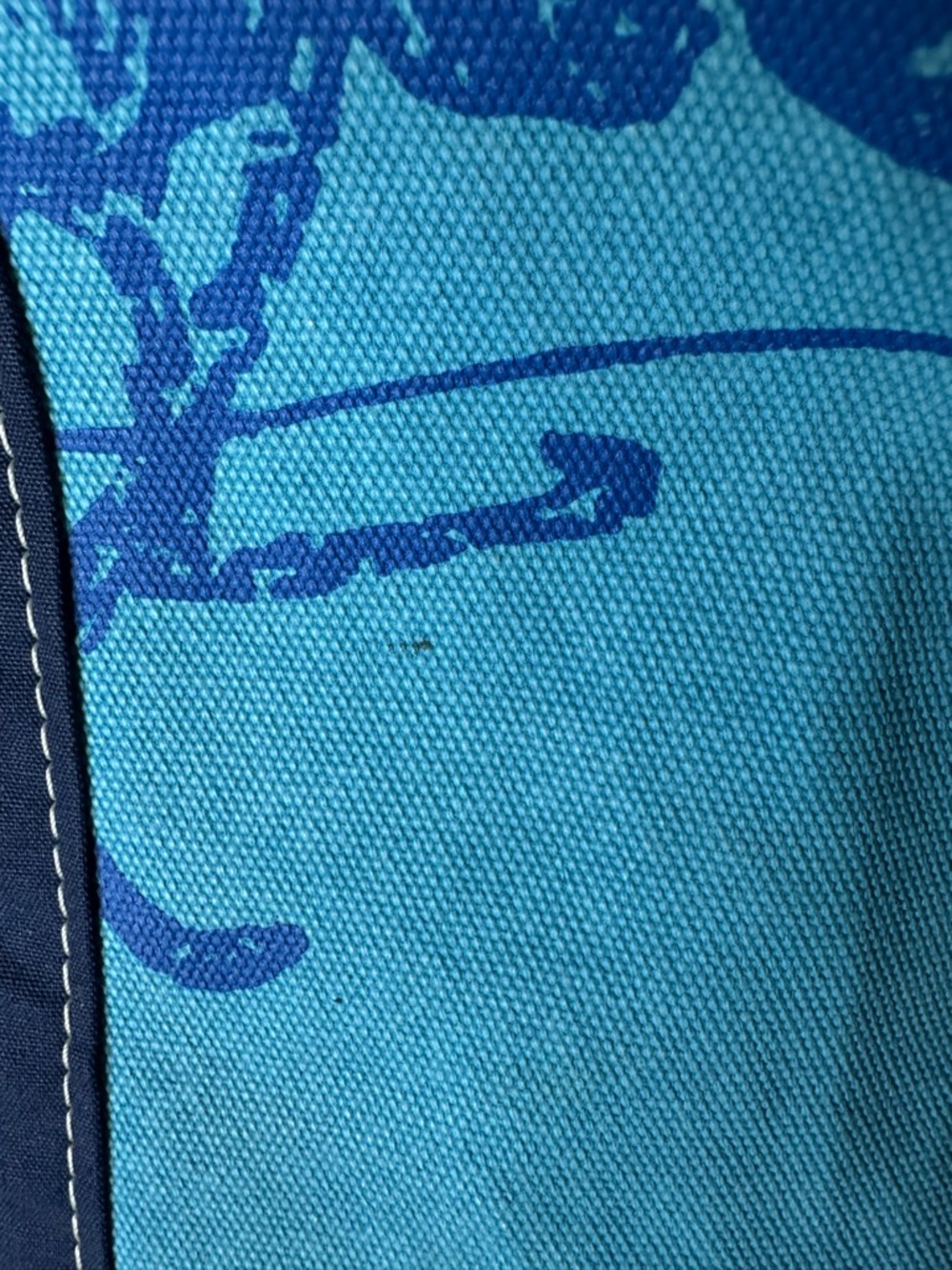 L.L. Bean Vintage Large Canvas Tote Rare Lobster Blue Green - Picture 7 of 13